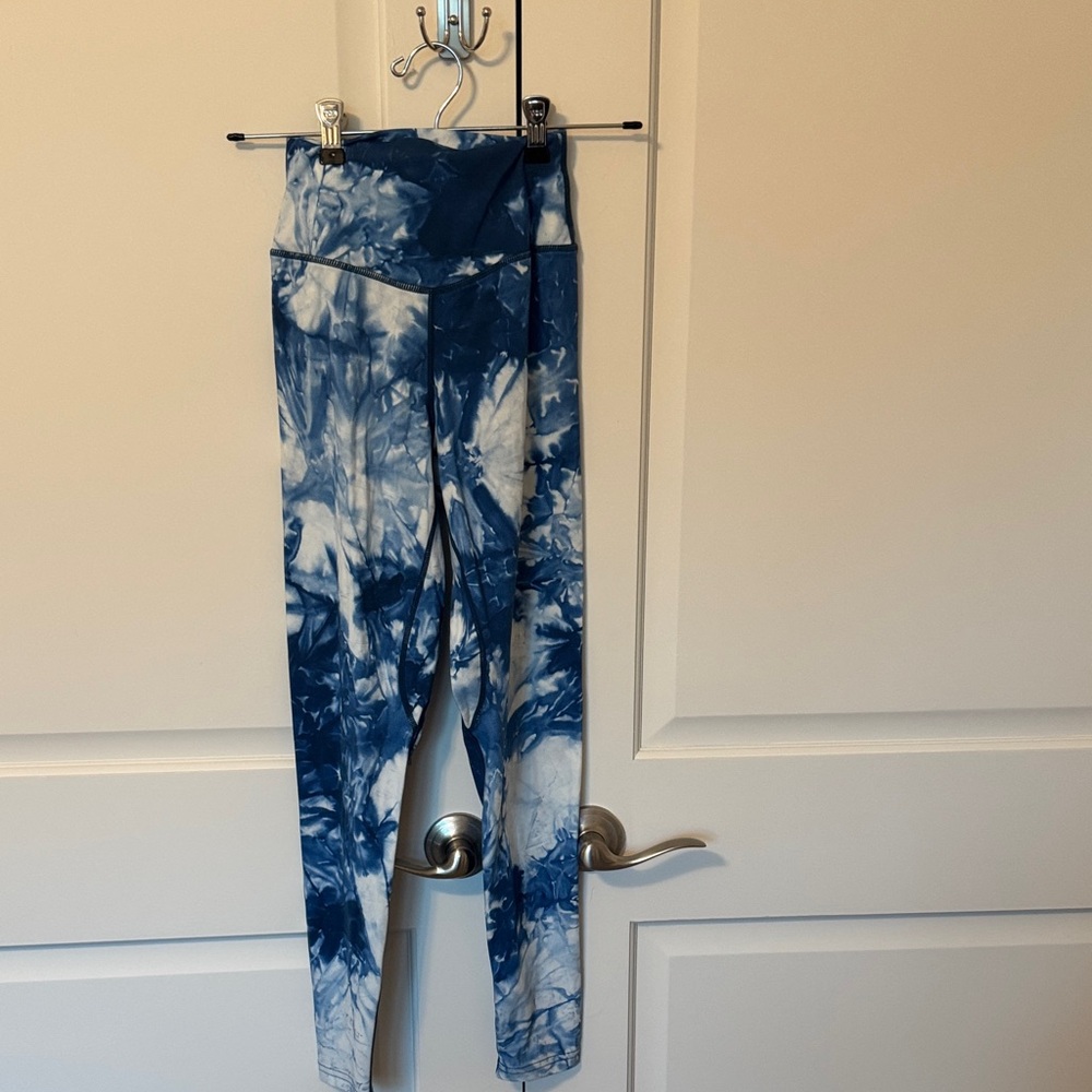 Blue Tie-Dye Leggings